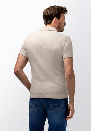 State of Art Polo Maille Bouclé Écru