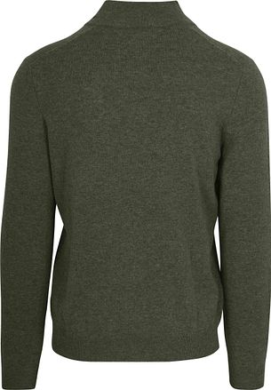 Steppin' Out Half Zip Pullover Merino Wool Olive Green