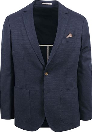 Suitable Fame blazer i mørkeblå med ternet mønster