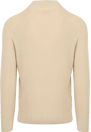 Passar Struktur Half Zip Tröja Sand