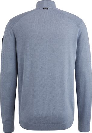 Vanguard Sweater Half Zip Textured Blue