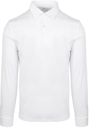 Desoto Essential Long Sleeve Polo Shirt White