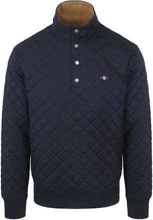 GANT Quilted Mocker-genser Navy