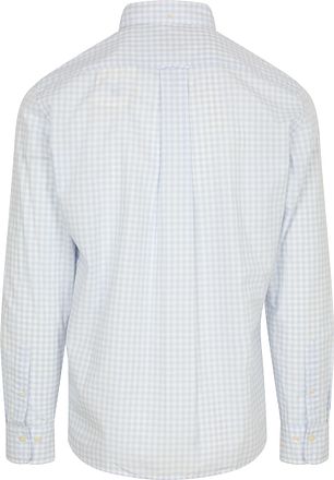 GANT Shirt Gingham Poplin College Lyseblå