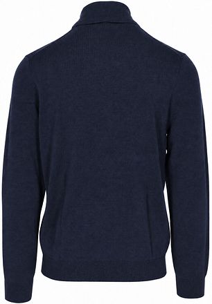 OLYMP Pull Col Roulé Laine Bleu Foncé