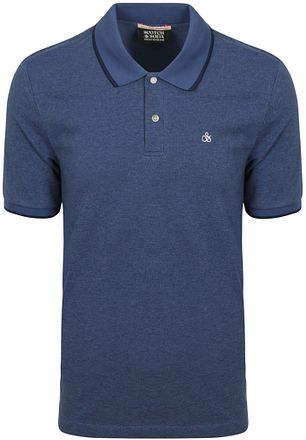 Scotch And Soda Melert Polo Mørkeblå
