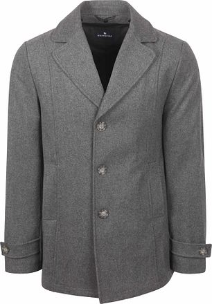 Steppin' Out Caban Coat Wool Grey