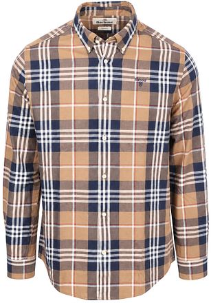 Barbour Edgar Stone Windowpane Check Shirt