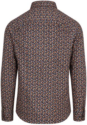 Desoto Chemise Fleurie Marron Marine