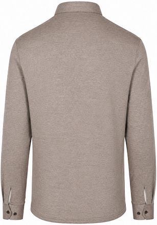 Desoto Långärmad Piké Essential Brun