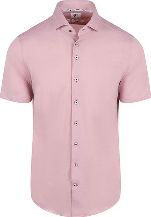 R2 Short Sleeve Shirt Technical Knitted Dobby Pink