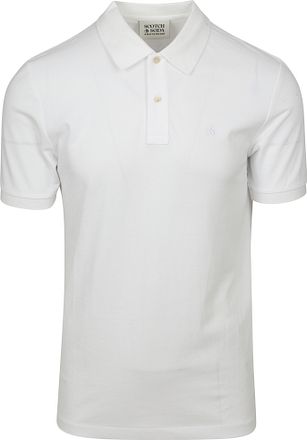 Scotch & Soda Core Piqué Polo Shirt White
