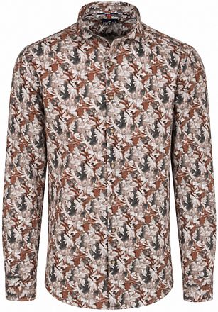 State of Art Shirt Twill Leaf Print