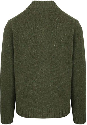 Suitable Half Zip Pullover Donnegal Tweed Eco Wool Grün