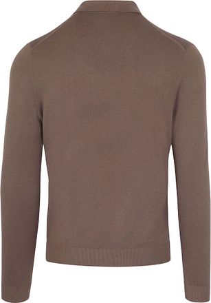 Suitable Compact Cotton Polo Shirt Taupe