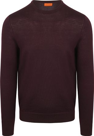 Suitable Merino Rundhals Pullover - Bordeaux