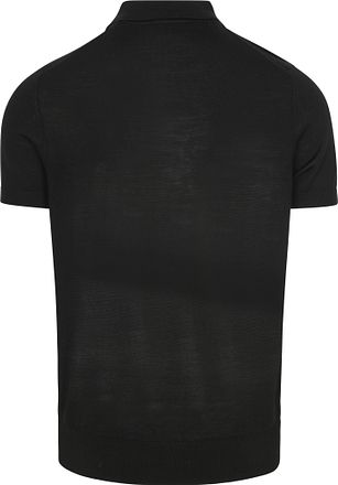 Suitable Polo Shirt Merino Wool Black