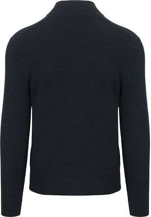 Suitable Structure Half Zip Trui Navy