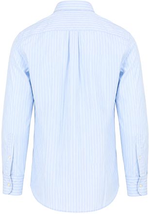 Tommy Hilfiger Poplin Overhemd Streep Lichtblauw