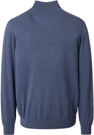 CASAMODA Halfzip Pullover Solid Blue