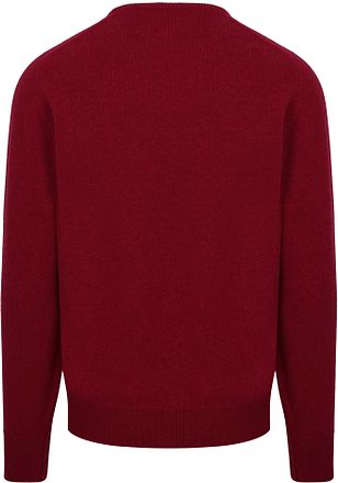 William Lockie Tröja Lammull V-ringad Bordeaux