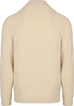 Profuomo Half Zip Genser Struktur Beige