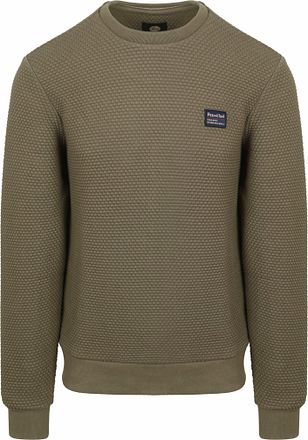 Pullover Petrol strutturato verde oliva
