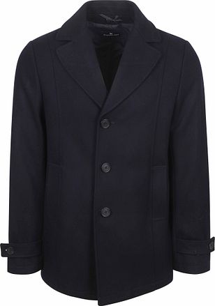 Steppin' Out Manteau Caban Mix Laine Marine