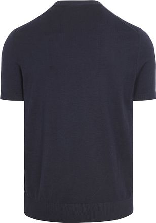 Suitable Stickad T-shirt Ficka Kompakt Marinblå