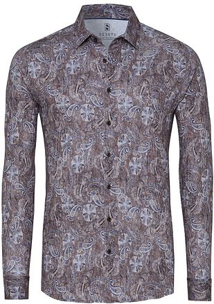 Desoto Overhemd Corduroy Optics Bruin
