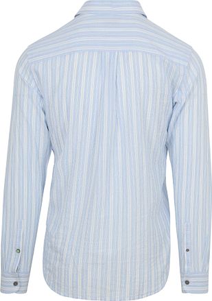 Dstrezzed Shirt Clay Seersucker Blue Stripe