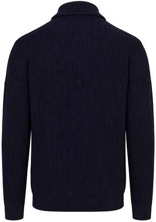 No Excess Maglione Half Zip Costine Navy