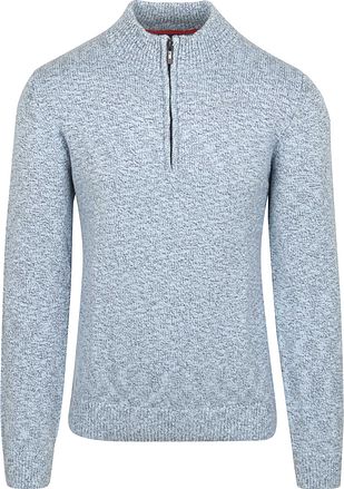 NZA Half Zip Tröja Thames Milton Slub Blå