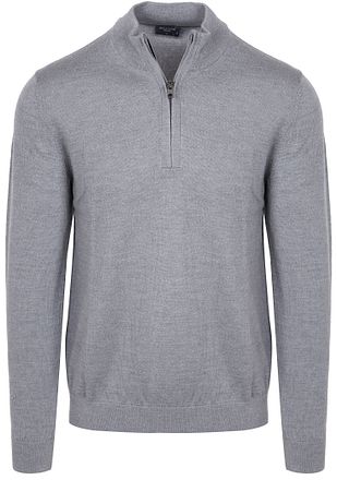 Olymp Half Zip Sweater Wool Grey
