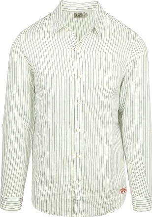 Scotch & Soda Leinenhemd Streifen Weiß