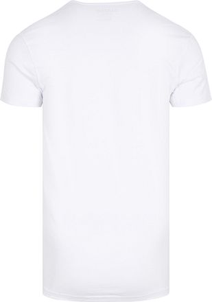 Slater 2-pack Stretch Djup V-hals T-shirt Vit