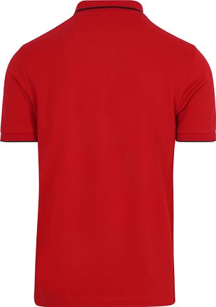 Sun68 Polo Shirt Small Stripe Collar Red