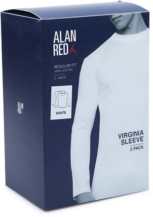 Alan Red T-shirt Virginia White Longsleeve 2-pack