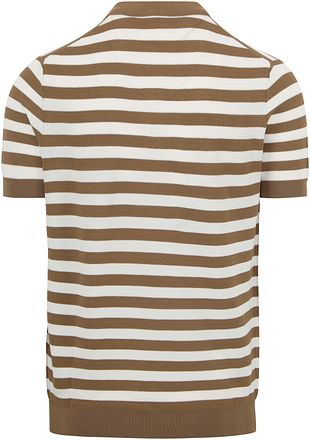 Blue Industry M10 Poloskjorte Stripet Brun