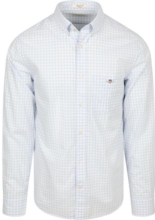 GANT Chemise Popeline Vichy College Bleu Clair