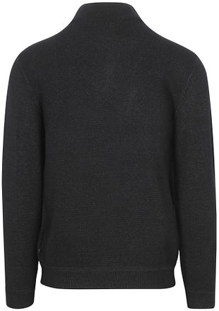 Petrol Half Zip Pullover Melange Navy