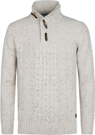 Petrol Kabeltröja Half Zip Hamilton Ecru