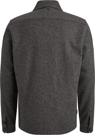 PME Legend Overshirt Wool Blend Herringbone Grey
