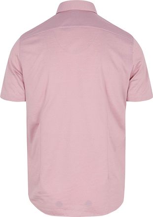 R2 Kurzarm Hemd Technical Strick Dobby Rosa