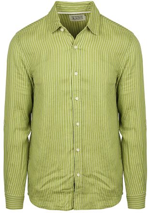 Scotch and Soda Stripete Linskjorte Grønn
