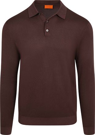 Suitable Compact Cotton Pikétröja Bordeaux