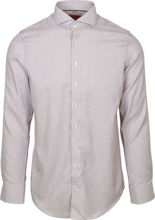 Suitable Skjorte Jacquard Luksus Rød