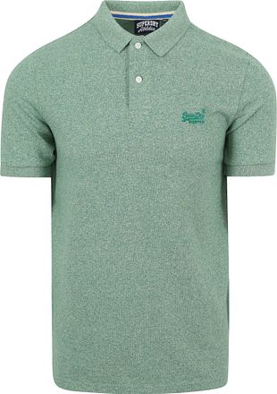 Superdry Pique Poloskjorte Melange Grønn