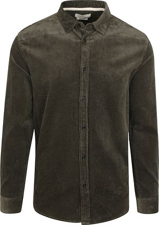 Anerkjendt Shirt Akleif Corduroy Dark Green