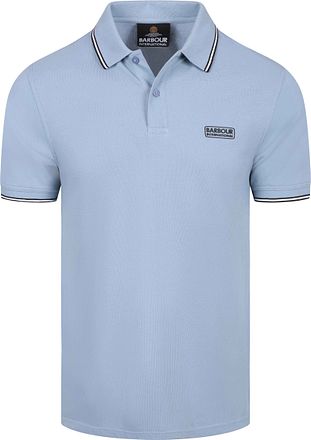 Barbour International Piqué Poloshirt Evan Tipped Blå